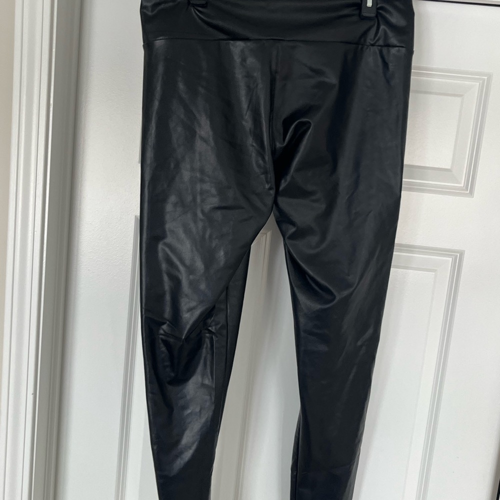 Black Faux Leather Leggings